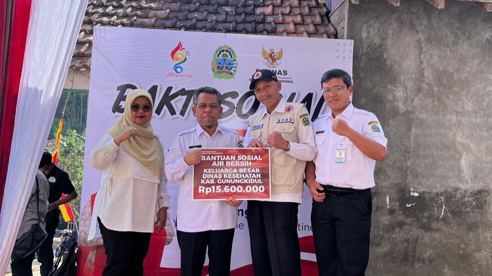 Peduli Kebutuhan Dasar Masyarakat, RSUD Wonosari Dukung Bantuan Air Bersih di Purwosari